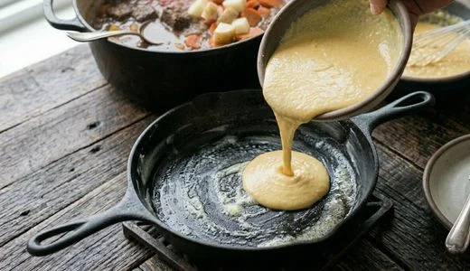Bake the buttermilk cornbread