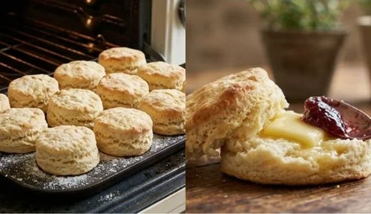 Cut the biscuits