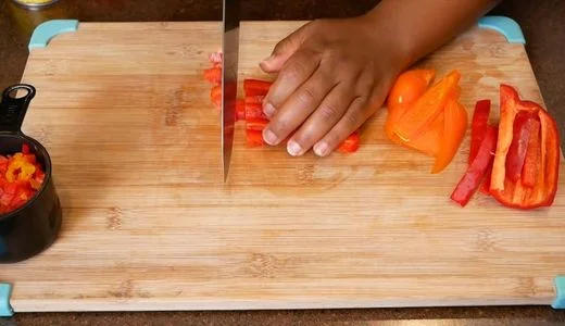 Dice the Bell Peppers