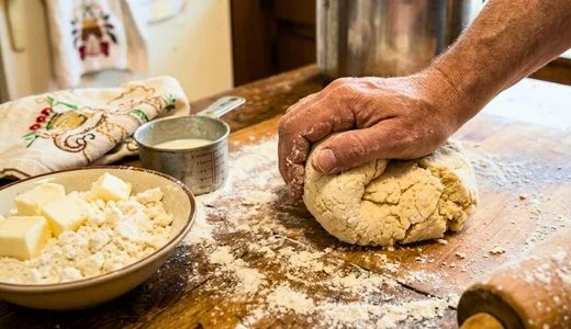 Make the dumpling dough by hand