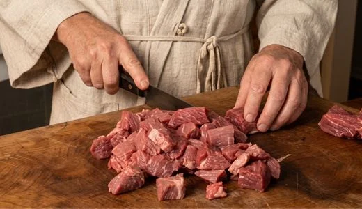 Prep and simmer the beef