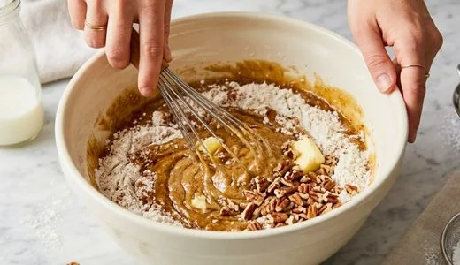 Fold in the pecans
