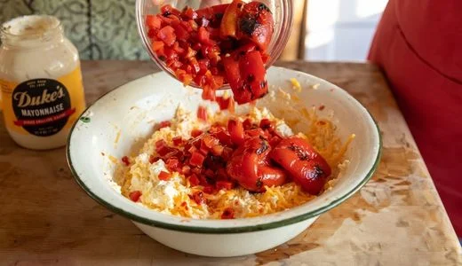 Add the Roasted Red Peppers